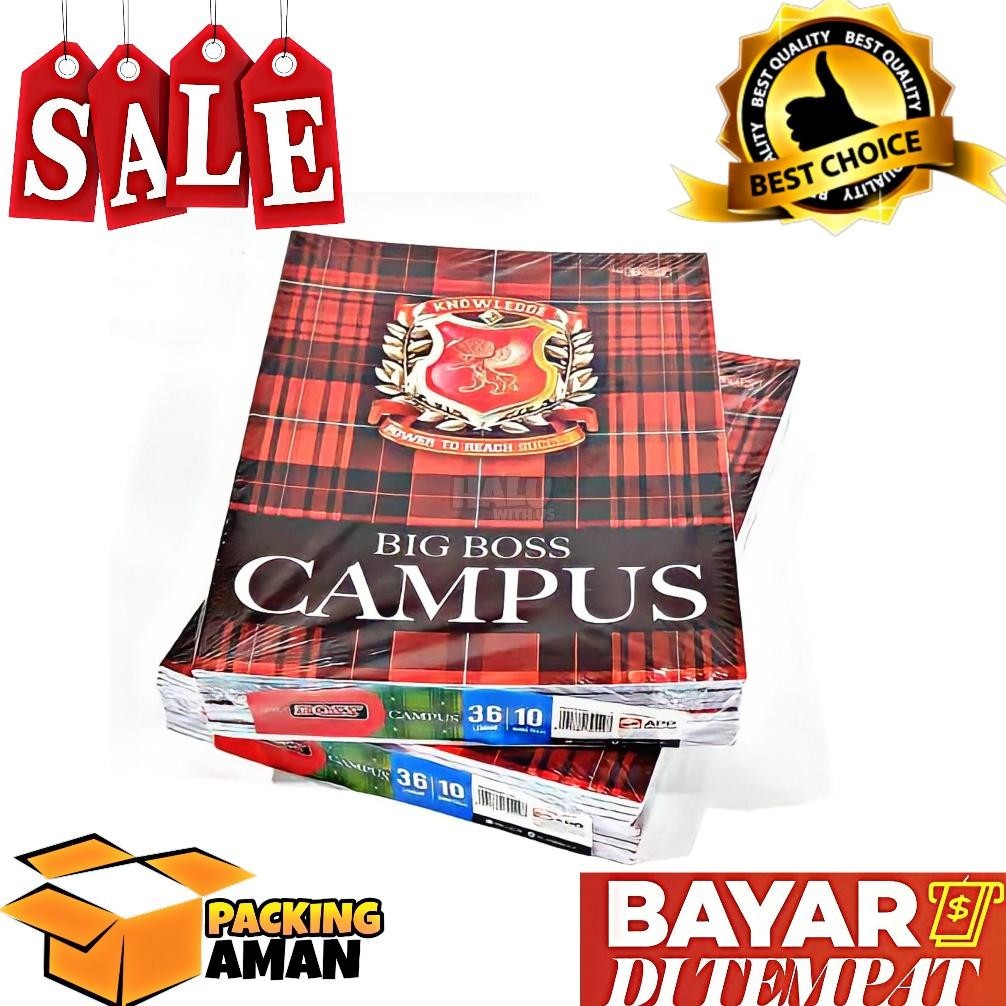 

Berkualitas (Bisa Cod) Promo 10 Pcs Buku Tulis Big Boss 36 Lembar Ukuran Boxy / Buku Catatan / Buku Sekolah Promo