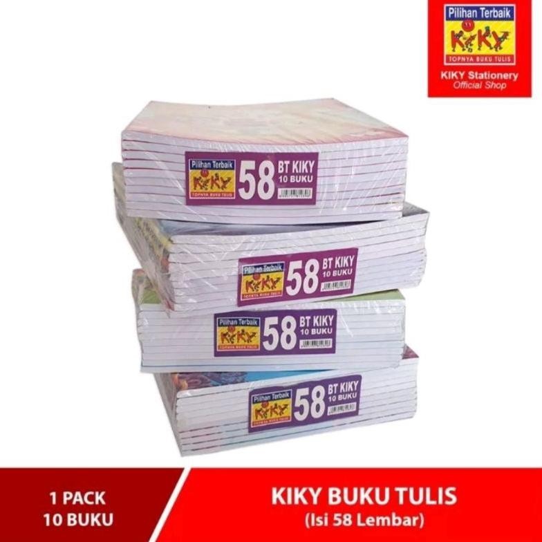 

Berkualitas Buku Tulis Kiky 58 Lbr Per Pak Isi 10 Buku Cod