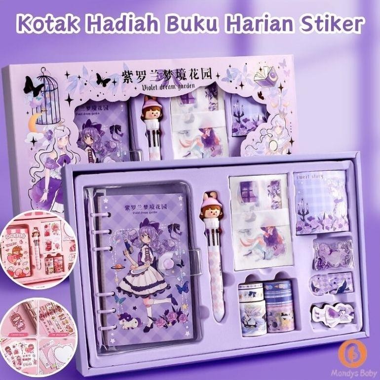 

Murah Penjual LokalLucu Diary Book Set Korea Style Cute Stickers Set Buku Pegangan Dekorasi Diy Kotak Hadiah Anak Perempuan Ungu Merah Muda Gratis Ongkir