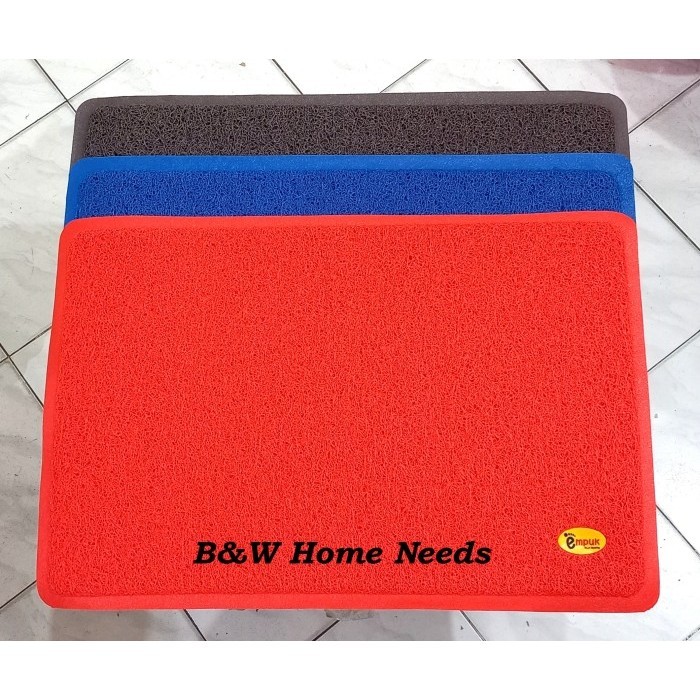 SALE KESET POLOS LANTAI KAKI KARET MODEL WELCOME 40 CM X 60 CM TEBAL 1 CM