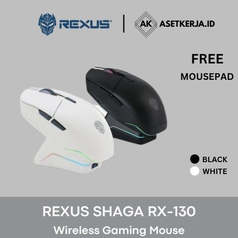 Rexus Shaga Rx130 Mouse Gaming Wireless Rgb