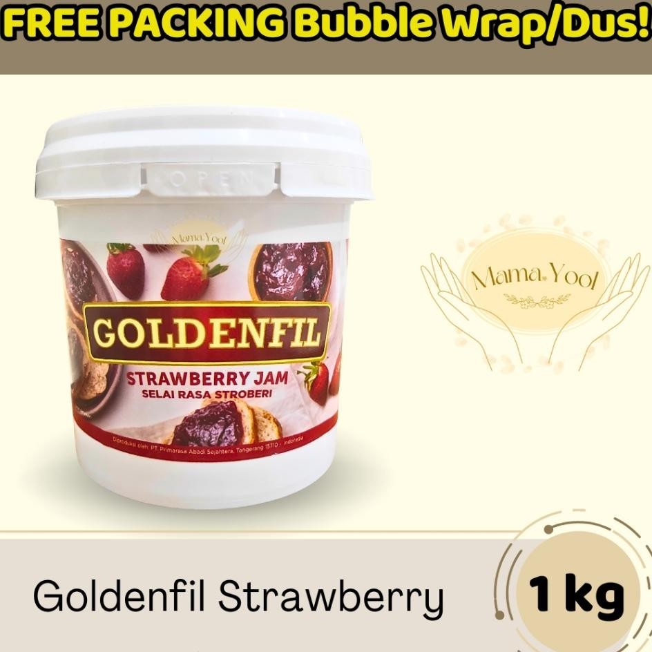 

Mama.Yool - Goldenfil Strawberry 1 Kg Free Paing / Filling Topping Roti / Selai Buah Strawberry