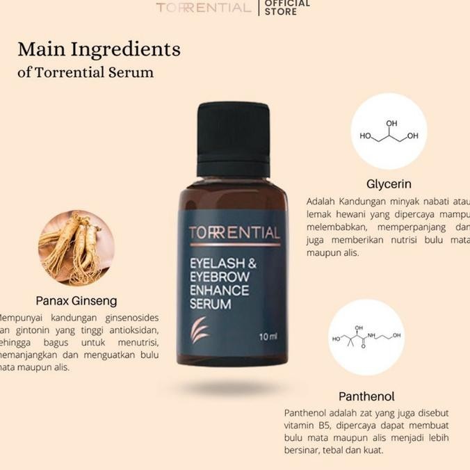 Torential serum penumbuh pelentik vitamin bulu mata dan alis GT
