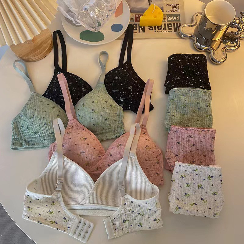 Set Beha Pushup 1Stel Brukat Lingeriee Cwt Wanita 1Set Terbaru 2024 Tanpa Kawat Bh Pasutri Hot Stela
