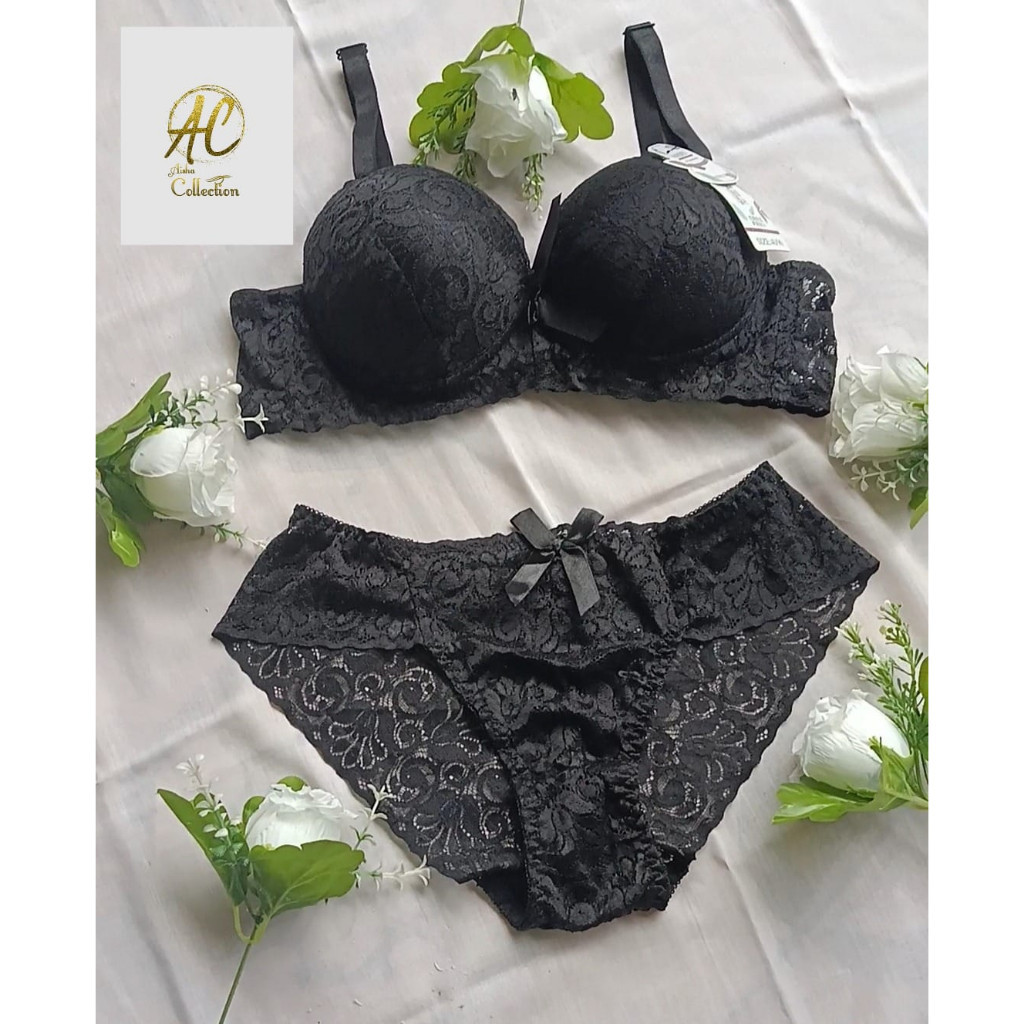 Set Seksi Pasutri Kutang Bera Cangcut Daleman Bikini Bisa Cod Tanpa Kawat 2In1 Kimonoo Busa Oneset S
