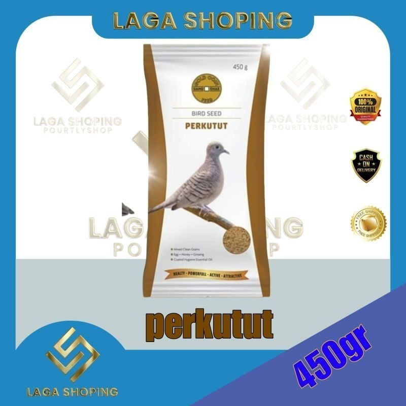 goldcoin perkutut 450 gr pakan burung perkutut gold coin milet campur lengkap Lampam ID