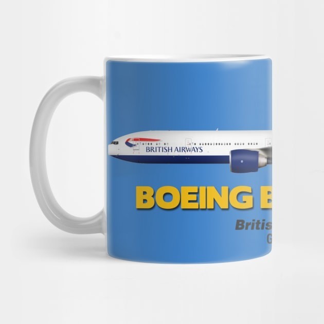 Mug Kopi Boeing B777 300ER British Airways Boeing B777 300ER British Airways Coffee Mug