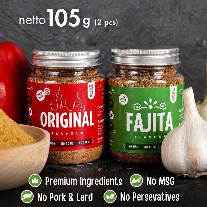 

Bundle Spicy&Fajita Dry Rub SpiceLab Bumbu Marinasi Kering Serbaguna KS