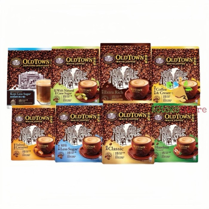 

Old Town White Coffee Classic Hazelnut 2In1 Less Sugar/Kopi Old Town