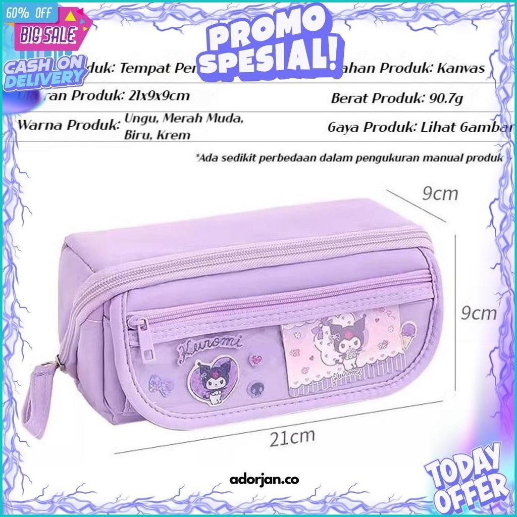 

(Krmi) CodBaru Sanrio Tempat Pensil Cinnamoroll Melody Kuromi Penyimpanan Alat Tulis Siswa Perlengkapan Sekolah Ins Kawaii Hadiah Lucu