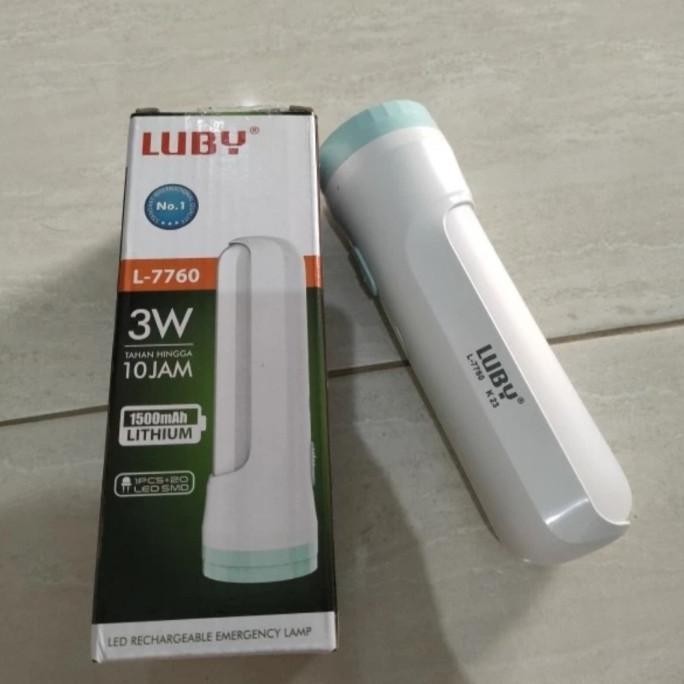 Luby L-7760 Emergency LED 20 SMD + Senter LED 3W PUTIH