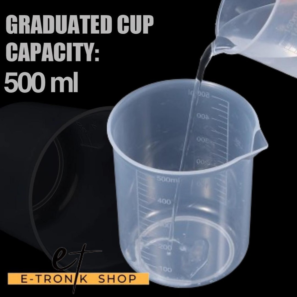 ETRONIK BURSON Gelas Ukur Plastik Dapur Laboratorium Measuring Cup - B4
