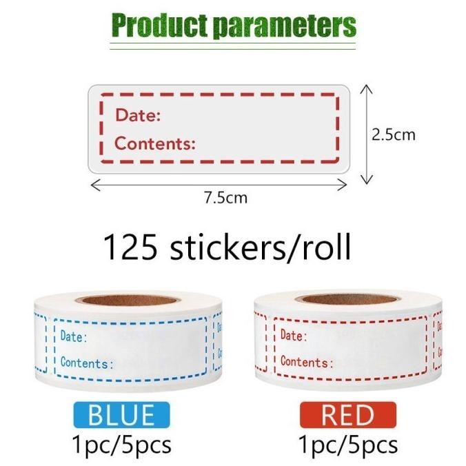 

Premium Roll Label Makanan Stiker Tanggal Kadaluarsa Expired Date Waterproof High Quality