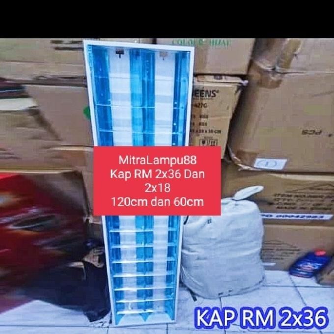 Kap Lampu RM Inbow 2x36/2x16W Housing TL Neon Led 120Cm Isi 2Lampu RMI '