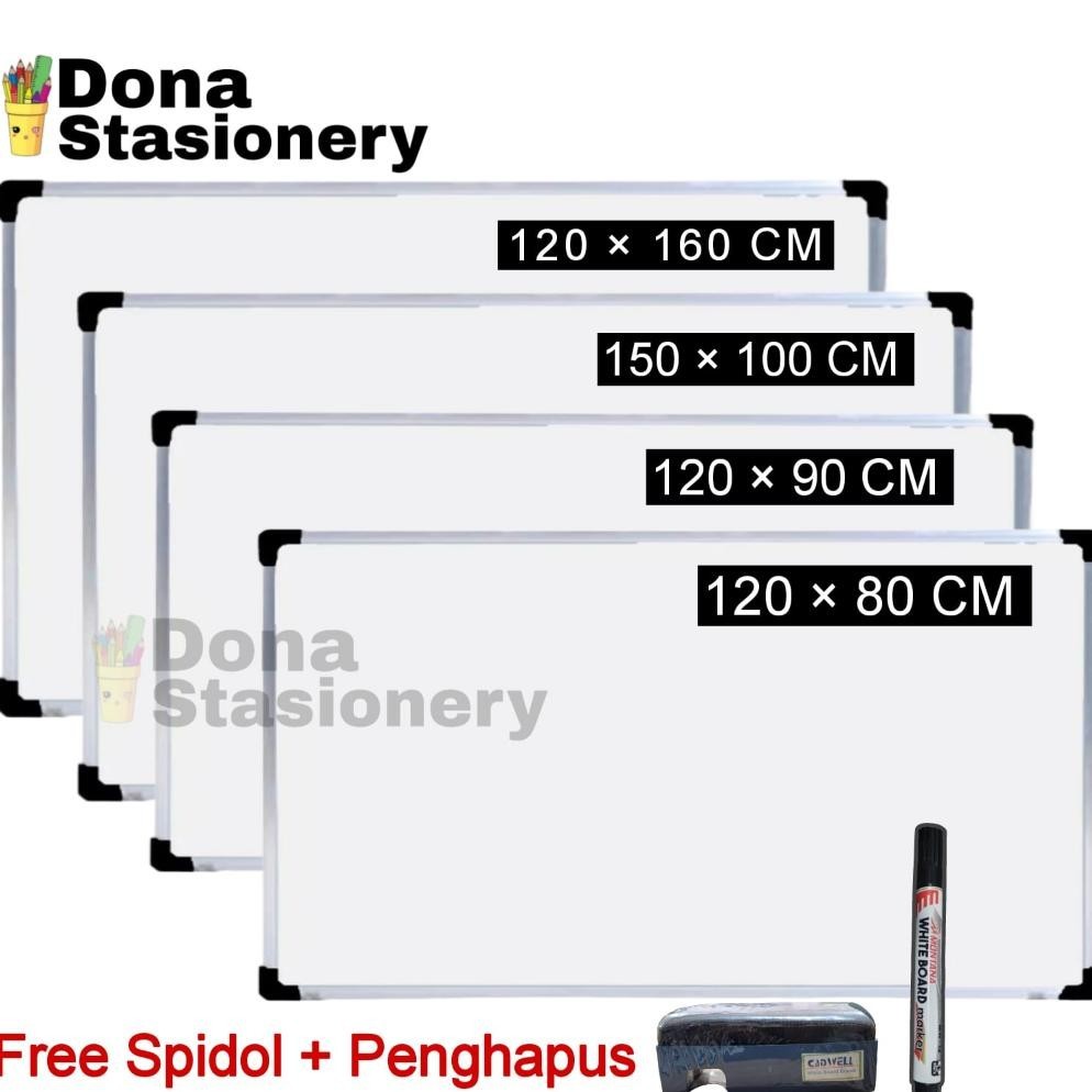 

BACK TO SCHOOL WHITEBOARD/PAPAN TULIS/PAPAN TULIS UKURAN WHITEBOARD 2 SISI SPIDOL DAN KAPUR