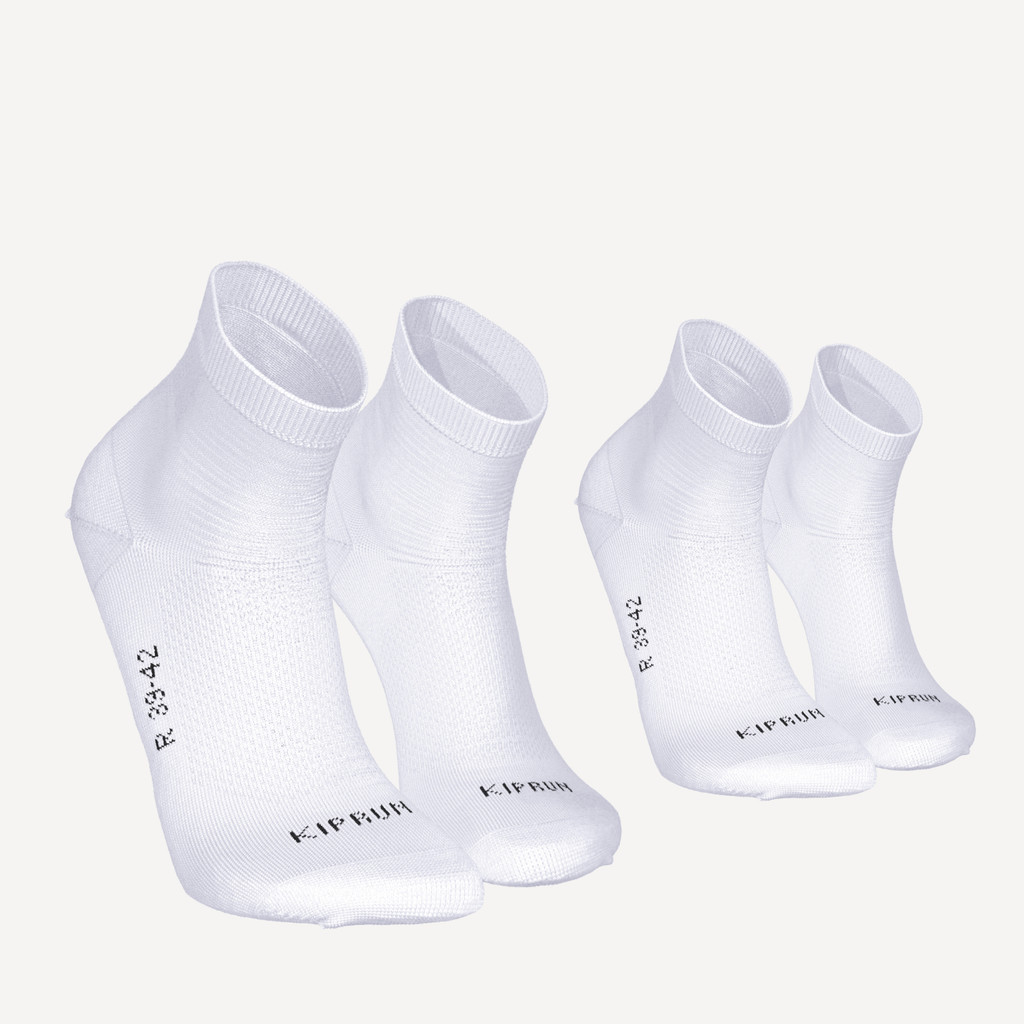 Decathlon Kiprun Kaos Kaki Lari Run500 2Pcs - Putih - 8810971
