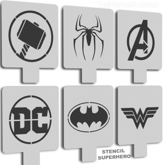 

Stencil Super hero Spiderman/ batman/ Thor/ Avengers/ Wonder woman