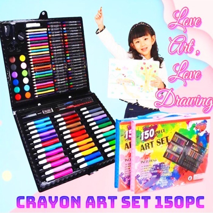 

Crayon Krayon Magic Art Set 150PCS Alat Menggambar Mewarnai Lukis Anak