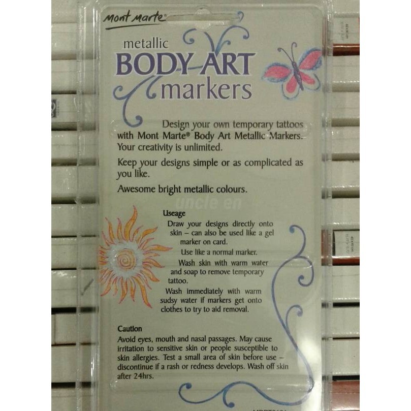 

Mont Marte Metallic dy Art Marker Spidol Kulit Isi 6 Warna