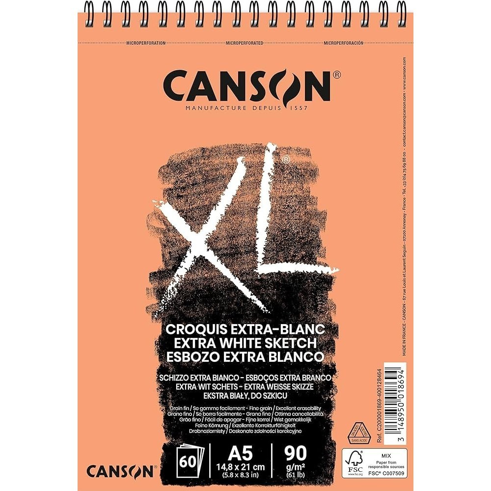 

Canson XL Extra 60 Sheets A5 90gsm