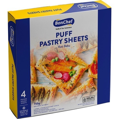 

PUFF PASTRY SHEETS BONCHEF 750 GR ROTI BEKU