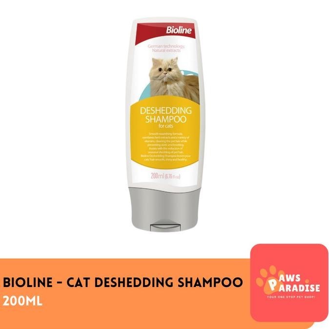BIOLINE Cat Deshedding Shampoo 200ml / Shampoo Kucing Bulu Rontok
