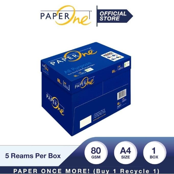 

PaperOne Kertas A4 80gr All Purpose 1 Box (2500 lembar) Kertas HVS