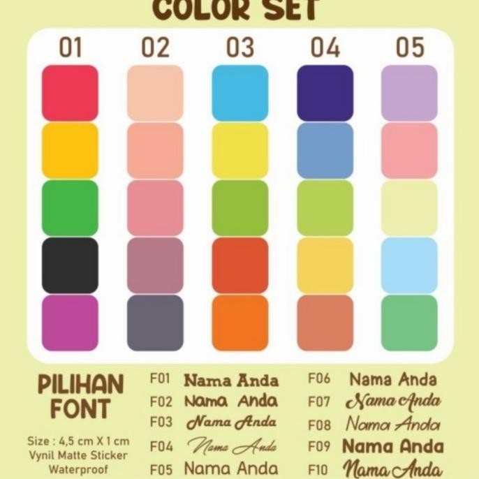 

Stiker sablon label nama untuk di kain / baju permanent