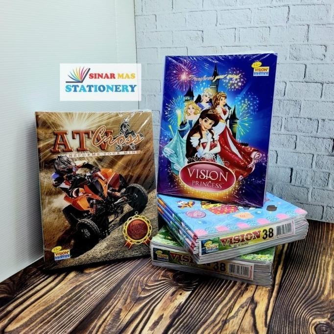 

Buku Tulis Vision 38 lembar Ukuran Buku Tulis Kwarto / Kecil ( Pak )