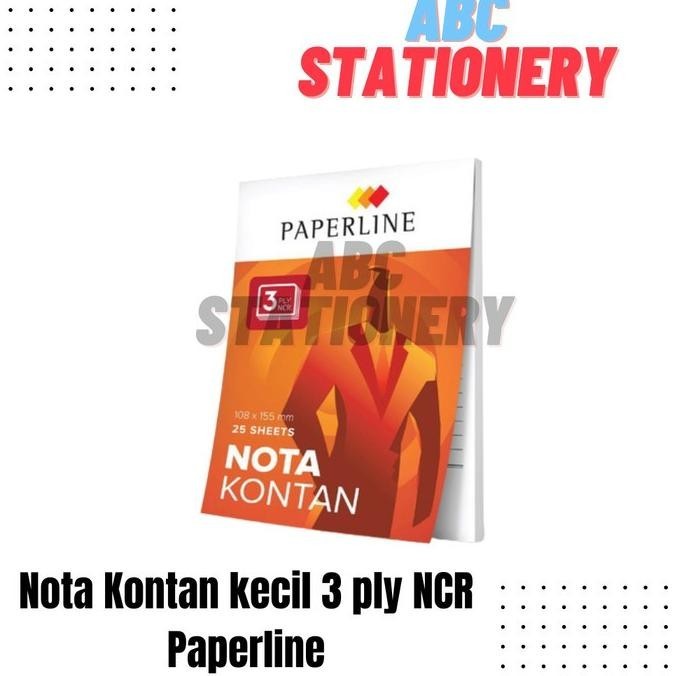 

Nota Kontan kecil 3 ply NCR Paperline (kelipatan 10 buku)