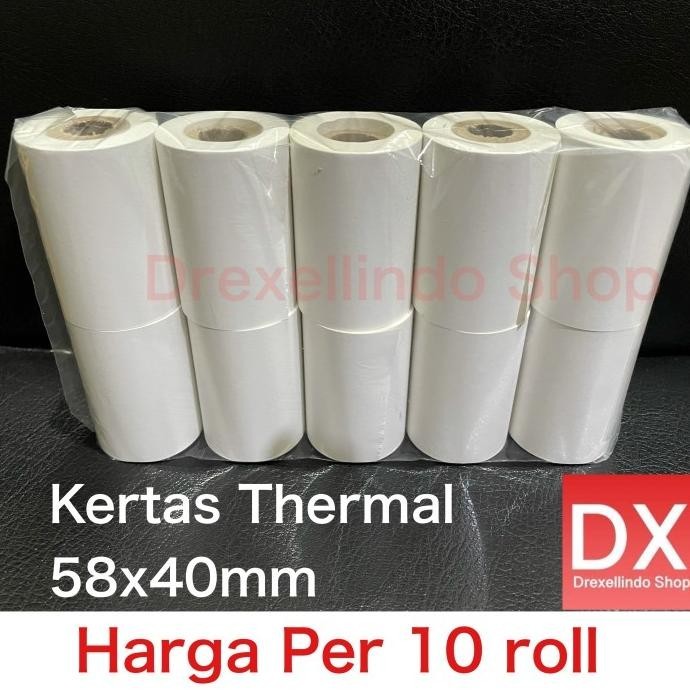 

Kertas Thermal Printer 58x40 per 10 roll