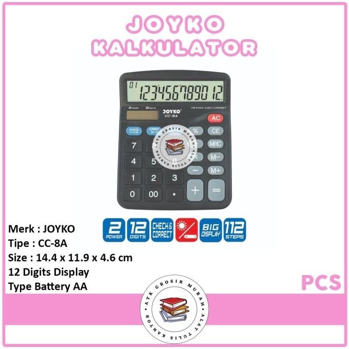 

Calculator / Kalkulator Joyko CC-8A / 12 Digits / Check Correct