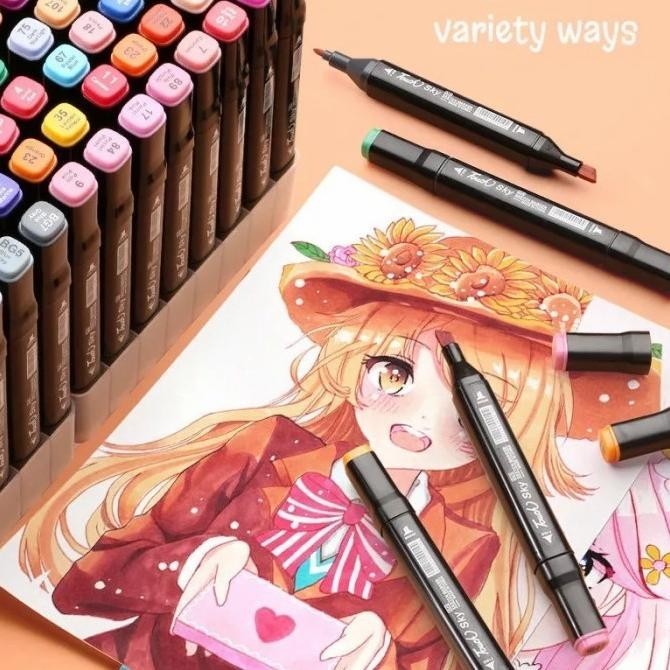 

Spidol Warna Warni Art Marker Dua Sisi Sketsa Lukis Animation Gambar