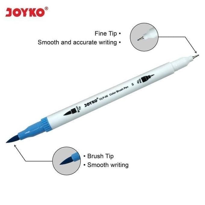 

Color Brush Pen / Pena Kuas Warna Joyko CLP-06 / 12 Warna /