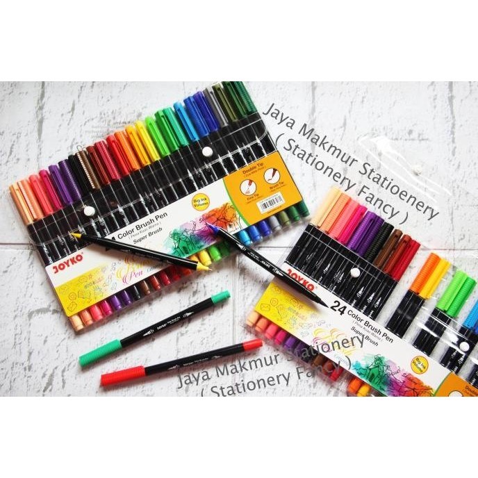 

Color brush Pen joyko dual tip jumbo set 24 warna CLP-13A