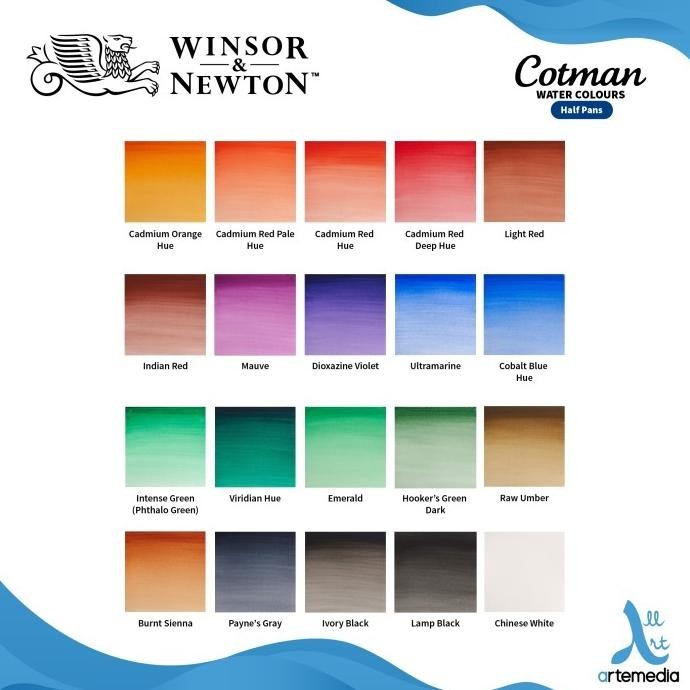 

Winsor Newton Cotman Half Pan Watercolour Cat Air Refill PART 02