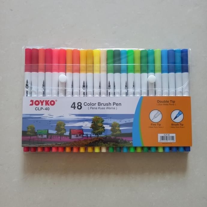 

Color Brush Pen / Pena Kuas Warna Joyko CLP - 40 / 48 warna baru