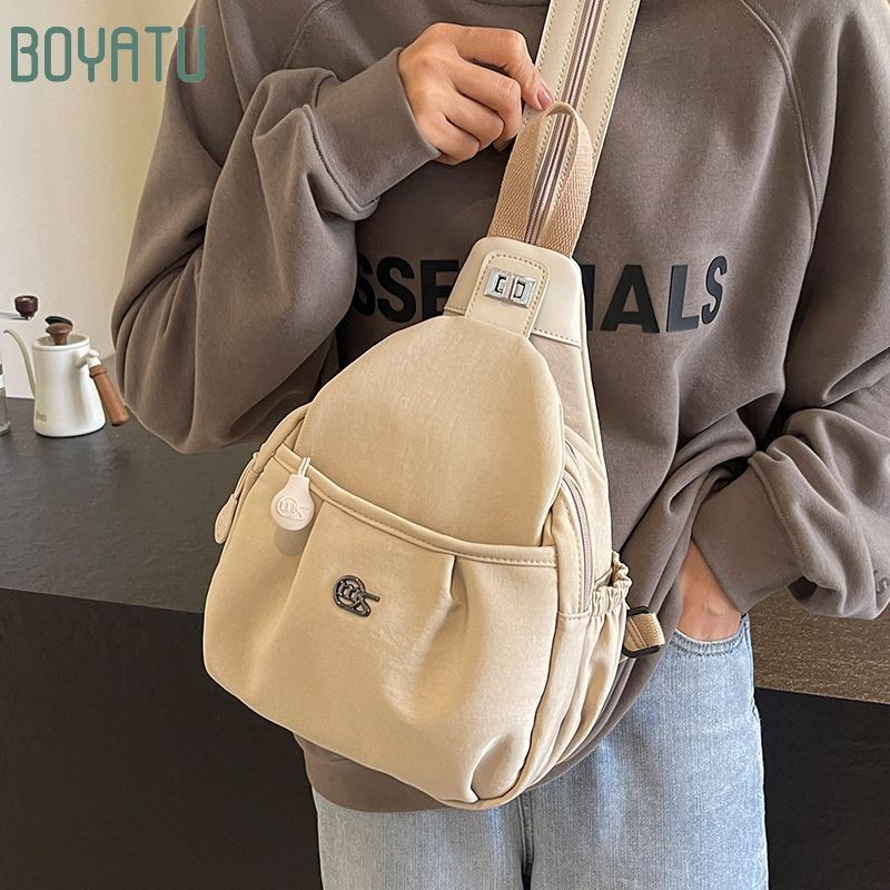 Tas Punggung Wanita, Ransel Tiga Kegunaan Kasual Gaya Olahraga Tas Dada