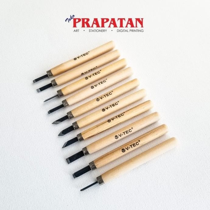

Alat pahat / Alat cukil / Wood Carving V-TEC 2003-10 set 10 pcs