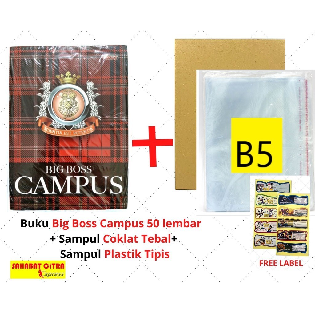 

PAKET LENGKAP 7 BUKU TULIS BOXY BIG BOSS 50 LEMBAR SAMPUL TIPIS (一套书本）