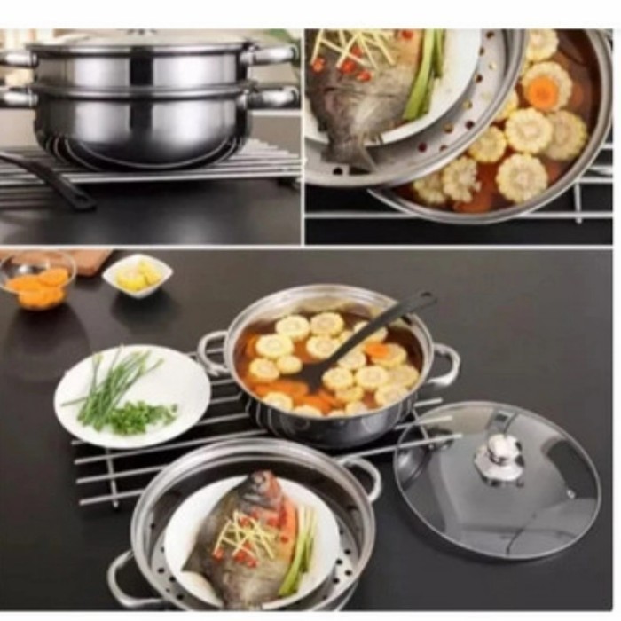 Panci Kukus /Panci 2Susun/Panci Steamer 2Susun/Panci Somay