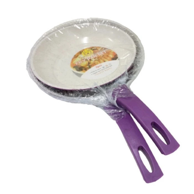 Marble Frypan Set Warna 2In1 (Wajan/Teflon/Fry Pan Warna Isi 2)