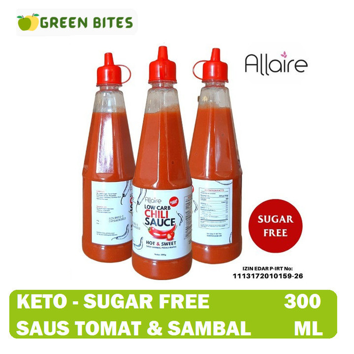 

Allaire Keto Chili & Tomato Sauce - Saus Tomat & Sambal Sugar Free