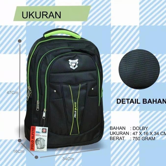 Tas Ransel Polo Original Tas Laptop Tas Punggung Sekolah Kuliah Kerja