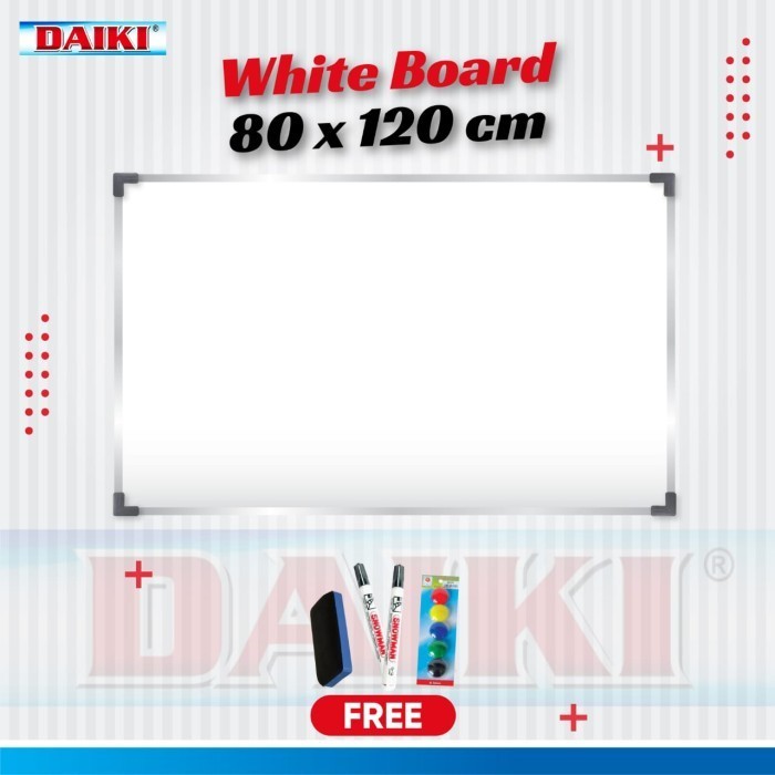 

Papan tulis / Whiteard Vertikal DAIKI magnetic uk 80x120 cm