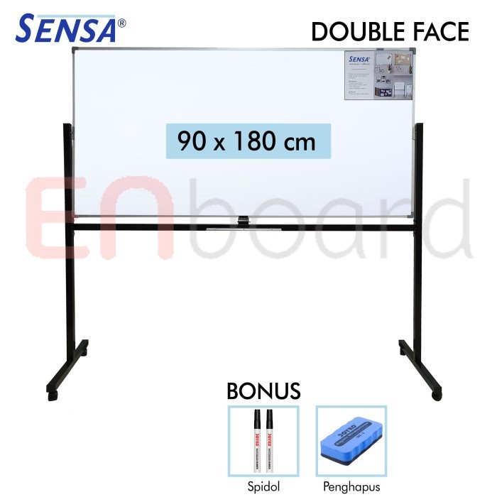

Papan Tulis Whiteard Standing Double Face Sensa 90 x 180 cm