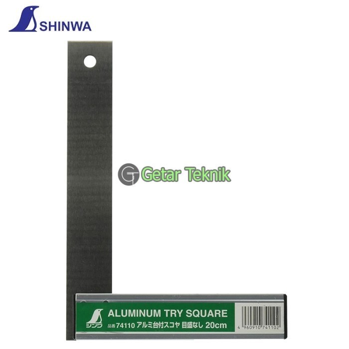 

Penggaris Siku Shinwa 74110 20cm Rules Try Square Aluminum Base