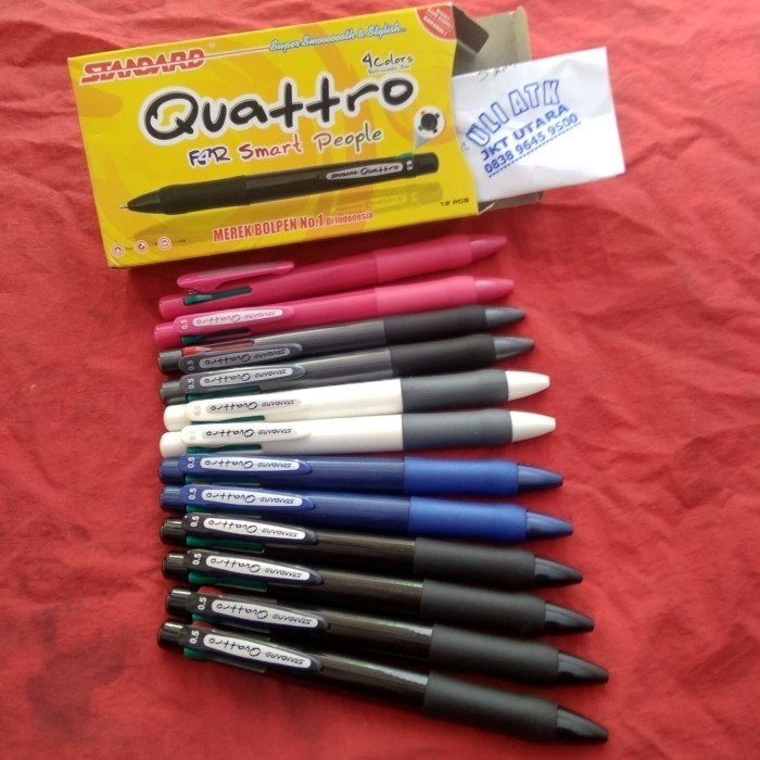 

Pena .4 warna merek Quattro. semi