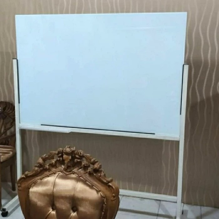 

GLASSARD Standing 90 x 150 cm - PAPAN TULIS KACA Kaki Besi Roda
