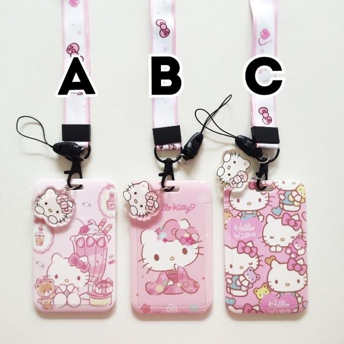 

ID Card Holder Name Tag Lanyard Kalung Kartu Cute Hello Kitty Sanrio 2